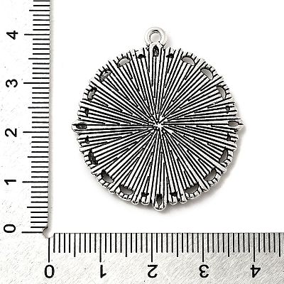 Tibetan Style Alloy Pendant Cabochon Settings TIBE-T003-06AS-RS-1