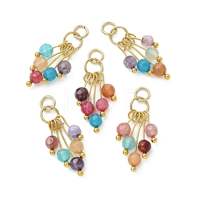 Natural Agate(Dyed & Heated) Pendants PALLOY-JF05316-1