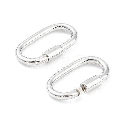 925 Sterling Silver Locking Carabiner Clasps STER-K173-20S-1