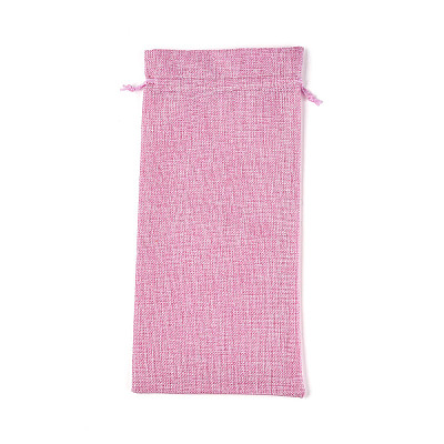Rectangle Polyester Imitation Burlap Packing Pouches ABAG-N009-01A-05-1