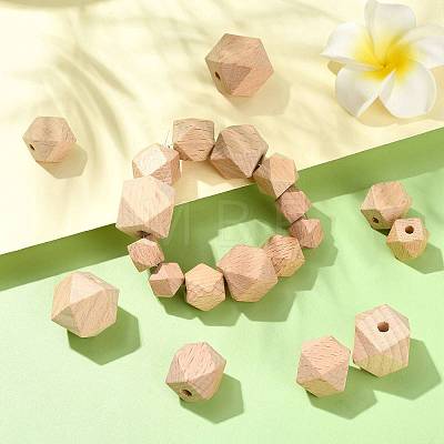 20Pcs 5 Styles Wood Beads WOOD-FS0002-59-1