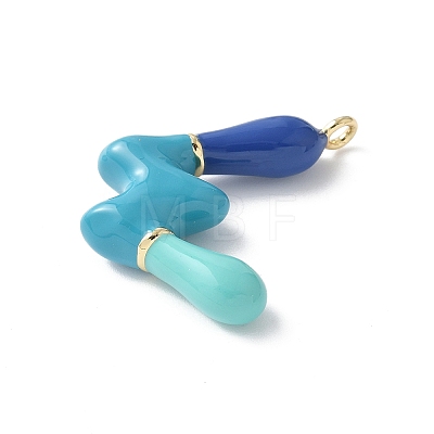 Brass Enamel Pendants KK-E093-03G-W-01-1