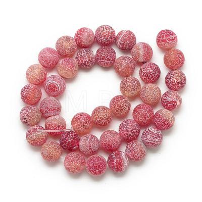 Natural Weathered Agate Bead Strands G-S237-4mm-09-1