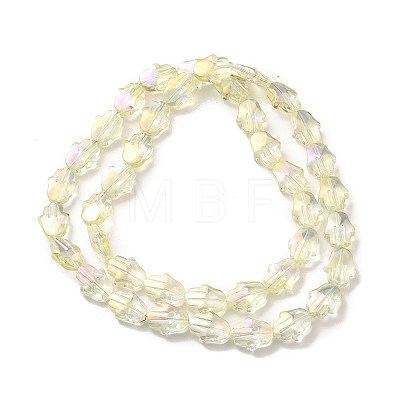 Transparent Electroplate Glass Beads Strands EGLA-F159-FR03-1