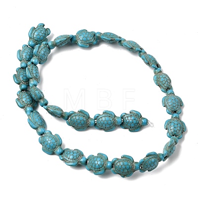 Synthetic Turquoise Beads Strands G-E456-35E-11x14mm-02-1
