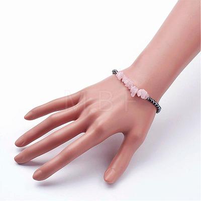 Natural Gemstone Stretch Bracelets BJEW-JB02839-1
