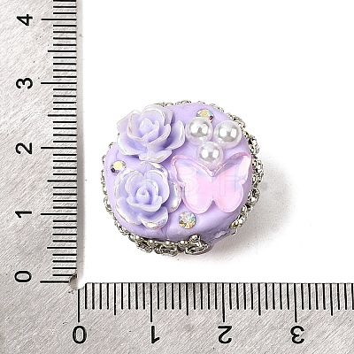 Handmade Polymer Clay Rhinestone Beads CLAY-Z005-03C-1