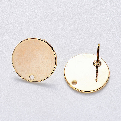 Brass Stud Earring Findings X-KK-T049-10G-NF-1