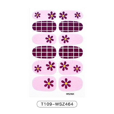 Flower Series Full Cover Nail Decal Stickers MRMJ-T109-WSZ464-1