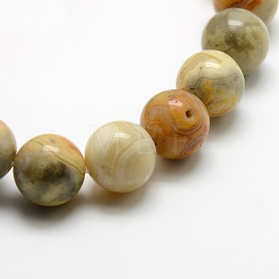 Round Natural Crazy Lace Agate Beads Strands G-P058D-01-1