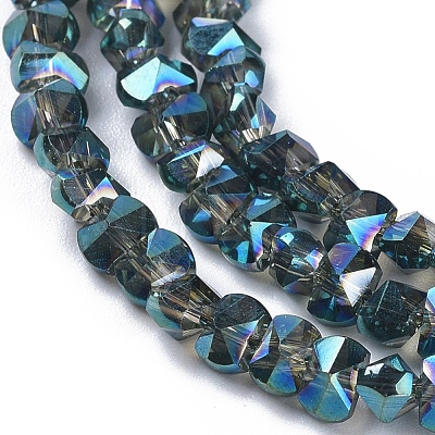 Electroplate Glass Beads Strands EGLA-L021-FR01-1
