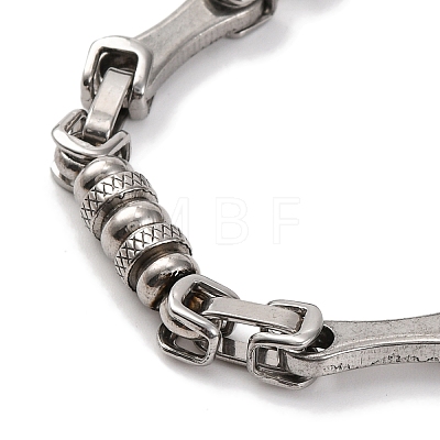 201 Stainless Steel Column Link Chain Necklace NJEW-F222-25P-1