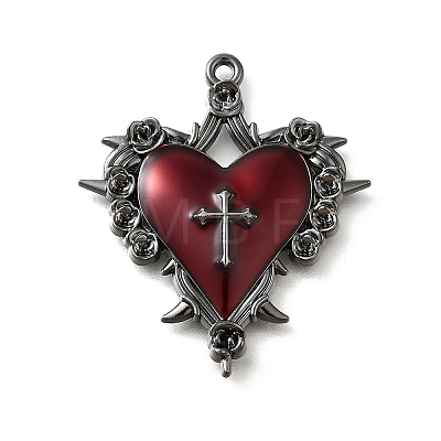 Alloy Enamel Gothic Style Pendants PALLOY-R157-06B-06A-1