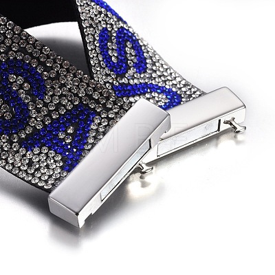 Fashionable Velvet Cord Wide Bracelets BJEW-L638-17M-1
