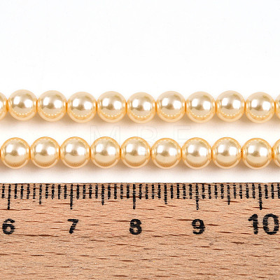 Baking Paint Pearlized Glass Pearl Bead Strands HY-N002-5mm-A09-1