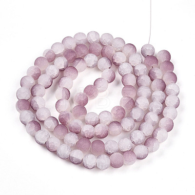 Crackle Glass Beads Strands GLAA-N009-10mm-05-1