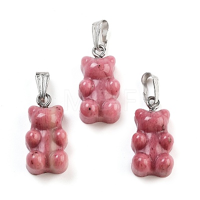 Natural Rhodonite Pendants G-G854-01P-11-1