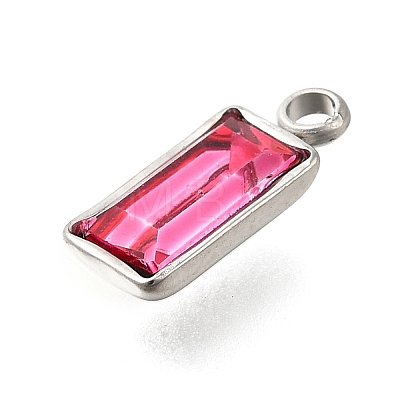 304 Stainless Steel Rhinestone Pendants STAS-Z125-12I-P-1