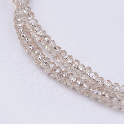 Transparent Glass Beads Strands GLAA-F079-B02-1