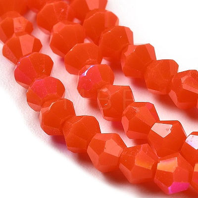 Opaque Solid Color Imitation Jade Glass Beads Strands EGLA-A039-P4mm-L03-1