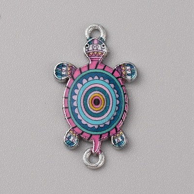 Alloy Enamel Connector Charms ENAM-WH0061-47K-1