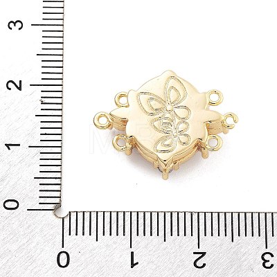 Brass Micro Pave Cubic Zirconia Magnetic Clasps KK-C066-08G-1