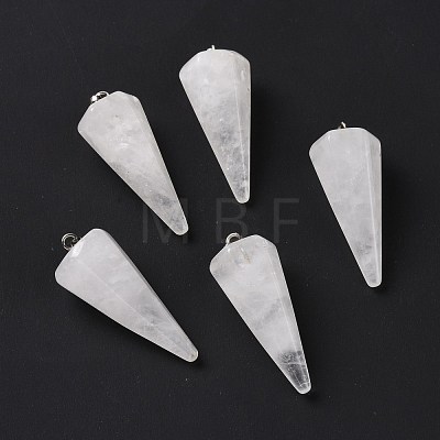 Natural Quartz Crystal Pendants G-G848-01P-01-1