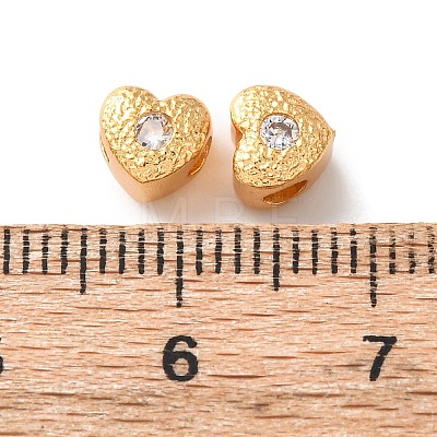 Brass Pave Cubic Zirconia Beads KK-C157-37G-1