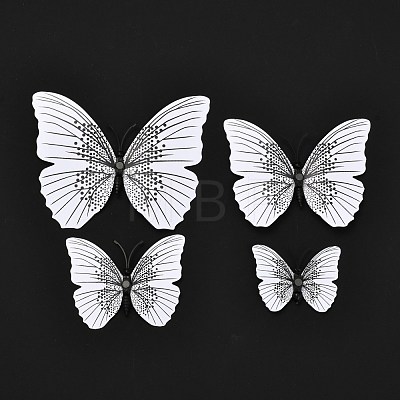 PVC Plastic Artificial 3D Butterfly Decorations DIY-I072-02E-1