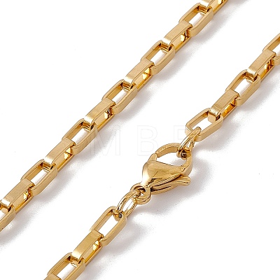 201 Stainless Steel Box Chain Necklace for Men Women NJEW-P268-A42-2X5-1