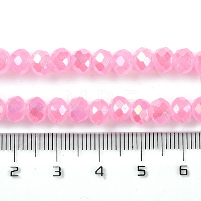 Baking Electroplate Glass Beads Strands DGLA-A039-J6MM-B16-1