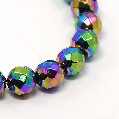 Grade A Electroplate Magnetic  Synthetic Hematite Beads Strands X-G-O004A-09-1