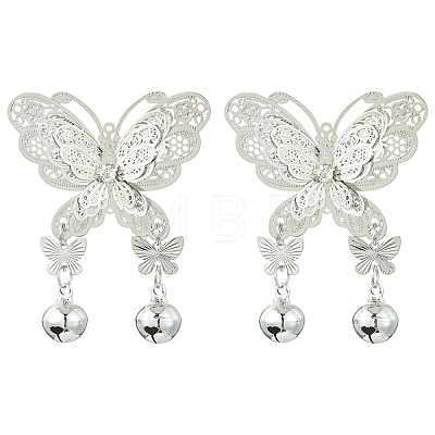 2Pcs Brass Pendants HJEW-YW00466-01-1
