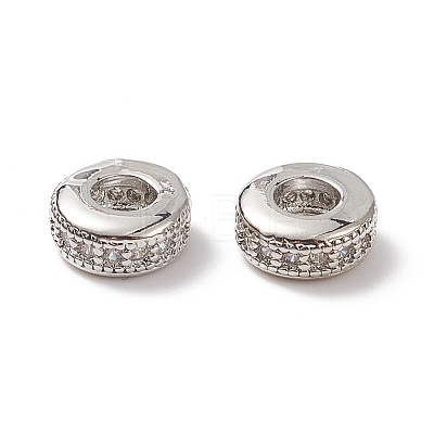 Brass Micro Pave Cubic Zirconia Beads LS-ZIRC-F001-121P-1