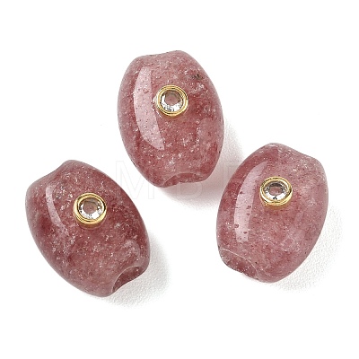 Natural Strawberry Quartz European Beads GG-CBA105B-02C-G-1