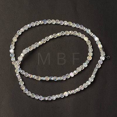 Electroplate Transparent Glass Beads Strands EGLA-L044-A-AB01-1