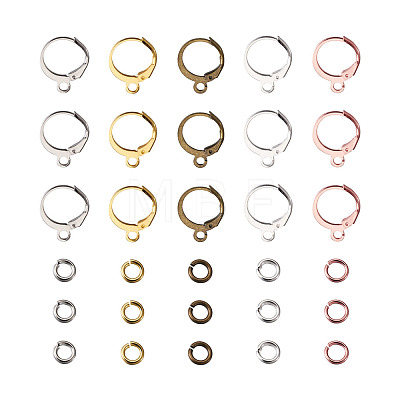 Brass Leverback Earring Findings KK-TA0001-06-1