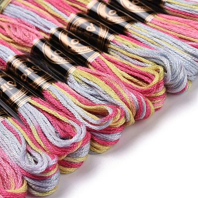 10 Skeins 6-Ply Polyester Embroidery Floss OCOR-K006-A75-1