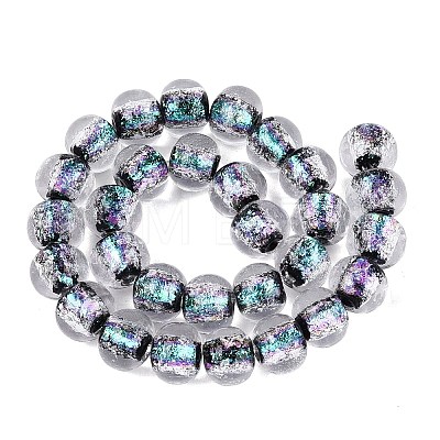 Handmade Foil Glass Beads Strands FOIL-Q002-01A-02-1
