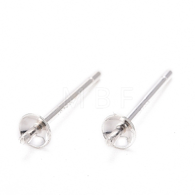 925 Sterling Silver Stud Earring Findings STER-K167-027A-S-1