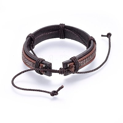 Leather Cord Bracelets BJEW-F347-09A-1