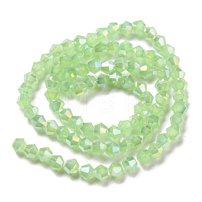 Imitation Jade Electroplate Glass Beads Strands EGLA-A039-J4mm-B01-1