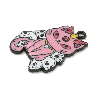 Halloween Theme Alloy Enamel Pendants ENAM-I060-07A-1