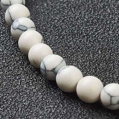 Synthetic Howlite Beaded Stretch Bracelets BJEW-A117-A-10-1