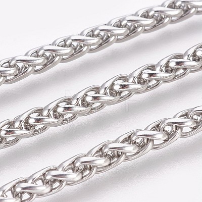 304 Stainless Steel Wheat Chain Bracelets BJEW-P235-11P-1