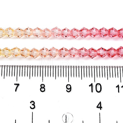 Gradient Color Baking Painted Glass Bead Strands DGLA-A039-T4mm-A02-1