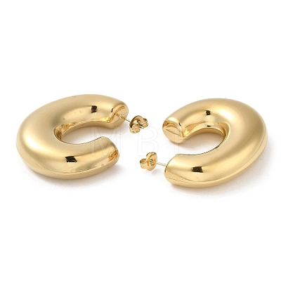 304 Stainless Steel Donut Stud Earrings EJEW-Z026-08G-1