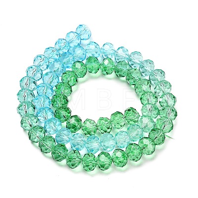 Transparent Painted Glass Beads Strands DGLA-A034-T8mm-A17-1