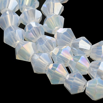 Imitation Jade Electroplate Glass Beads Strands EGLA-A039-J6mm-B05-1