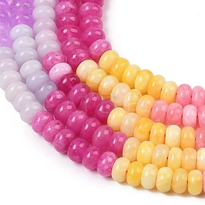 Gradient Color Natural White Jade Beads Strands G-NH0006-A09-01-1